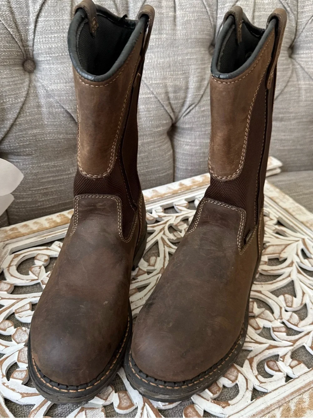 Irish Setter Work Boots Men's Brown Pull-On 8.5